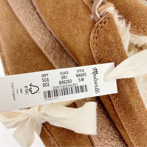 Madewell Suede Moccasin Stuff Slippers in Dried Cedar Size 5 - Picture 9 of 12